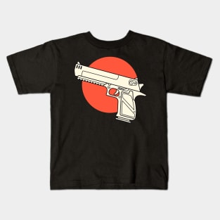 Retro Pistol Weapon Japanese Style Kids T-Shirt